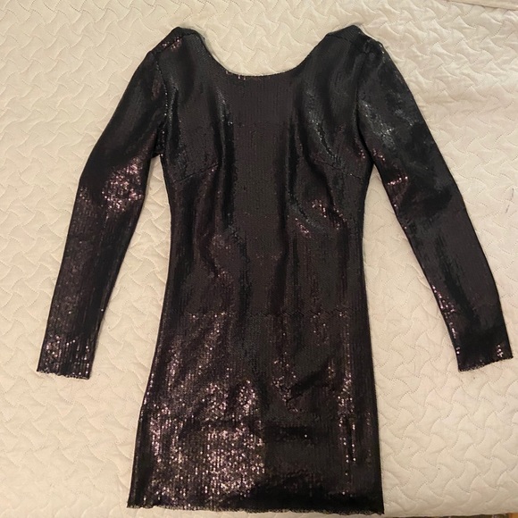 Urban Outfitters backless black sequin dress 🌹 - Picture 2 of 13